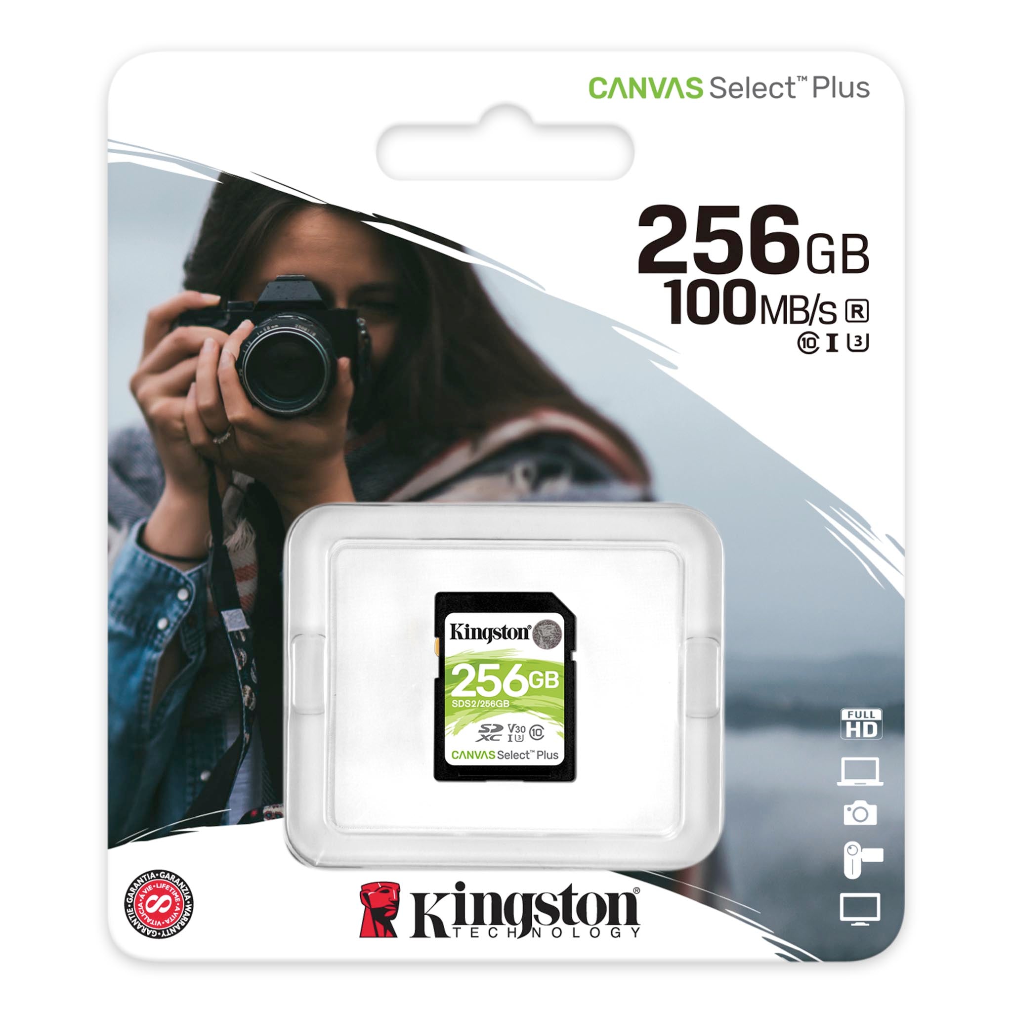 Memoria SD 256GB Canvas Select plus SDS2/256GB 100MB/s