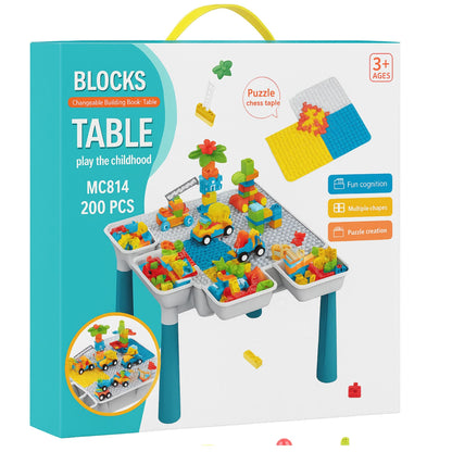Mesa de Bloques de Construcción Infantil 200 Pzs MC814
