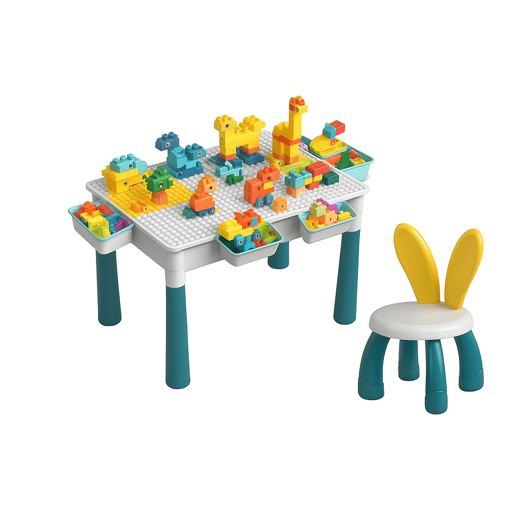 Mesa de Bloques de Construcción Infantil 200 Pzs MC814