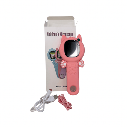 Microscopio Portátil Infantil Juguete Educativo LED Recargable