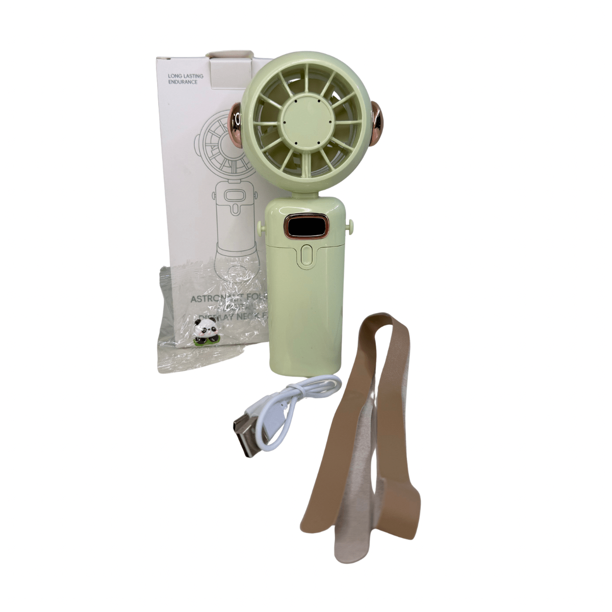 Mini Ventilador Portatil con Display y Soporte para escritorio