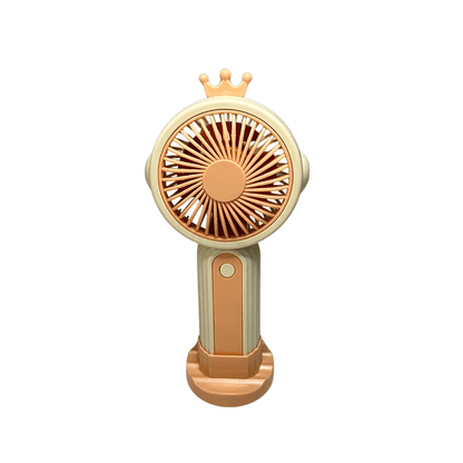 Mini Ventilador Portátil Recargable con Diseño de Corona