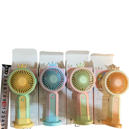 Mini Ventilador Portátil Recargable con Diseño de Corona