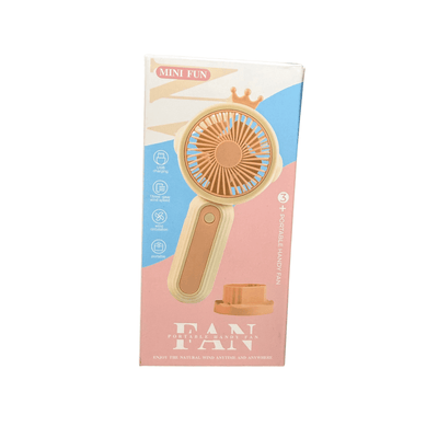 Mini Ventilador Portátil Recargable con Diseño de Corona
