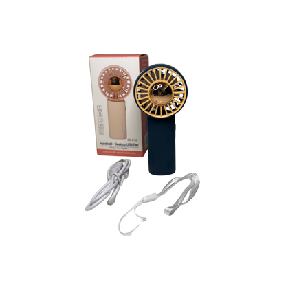 Mini Ventilador USB de Mano y Escritorio DD8128 3 Velocidades Recargable