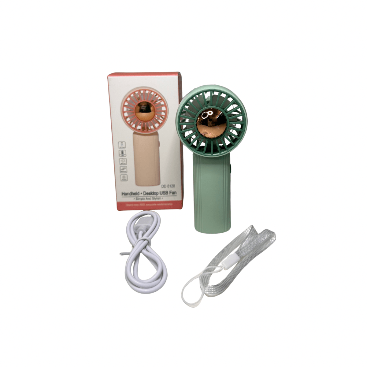 Mini Ventilador USB de Mano y Escritorio DD8128 3 Velocidades Recargable