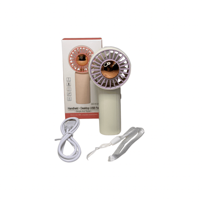 Mini Ventilador USB de Mano y Escritorio DD8128 3 Velocidades Recargable
