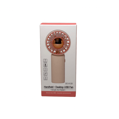 Mini Ventilador USB de Mano y Escritorio DD8128 3 Velocidades Recargable