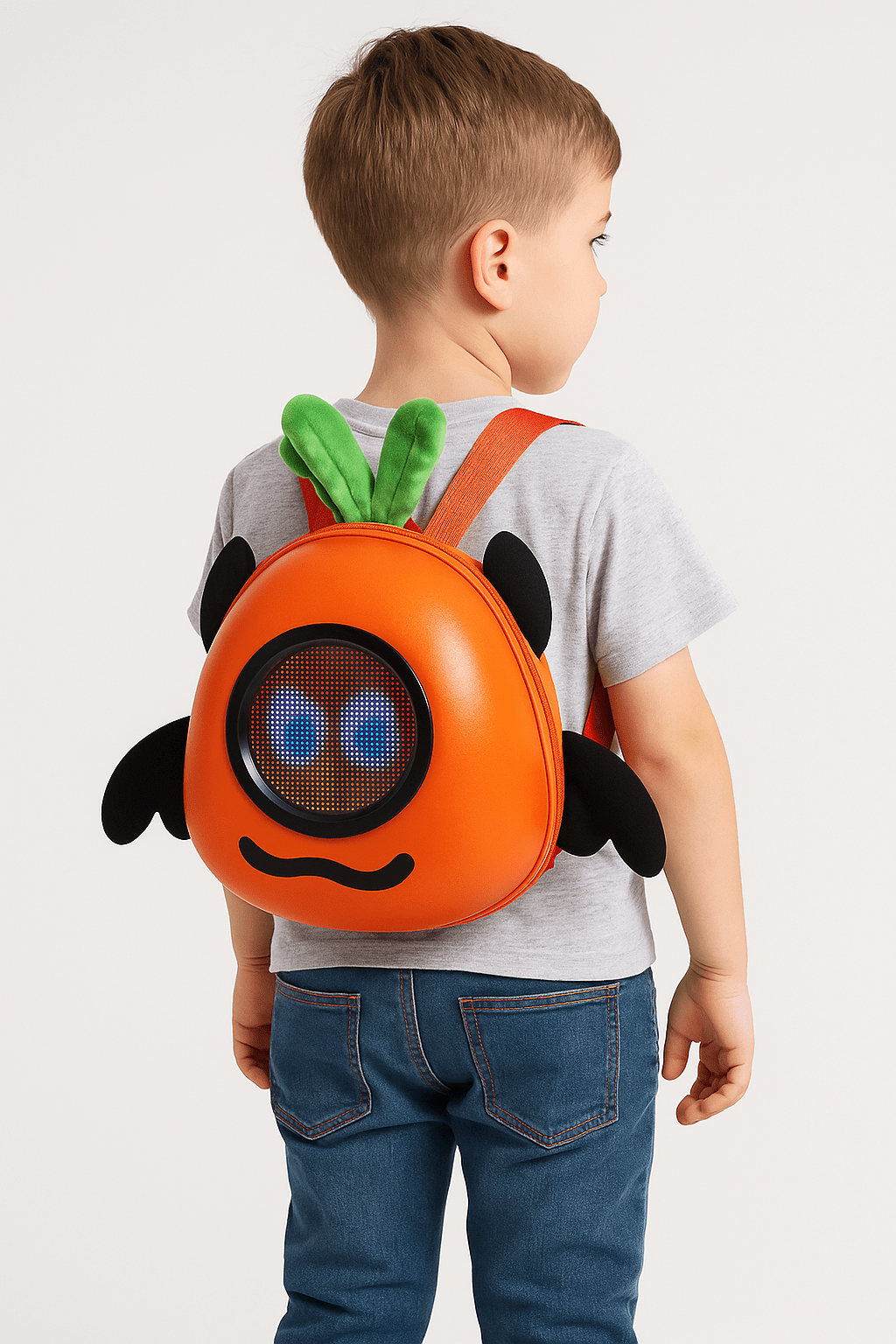 Mochila con Pantalla LED Infantil Diseño Calabaza Impermeable