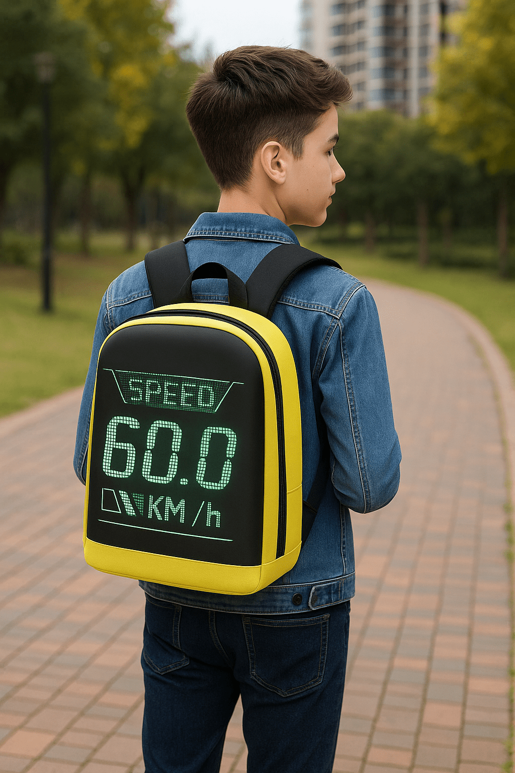 Mochila Con Pantalla Led Interactiva Desde App 30×43×13 Cm