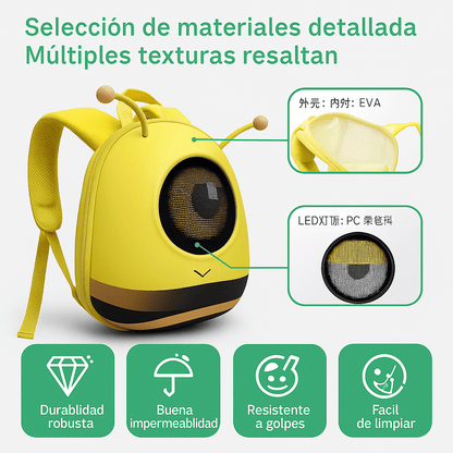 Mochila Infantil con Pantalla LED Interactiva Diseño Abeja