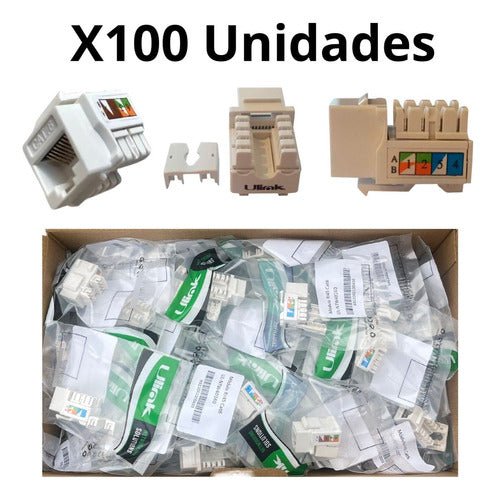 Módulo Rj45 Cat6 / Modulo De Red X100 Unidades