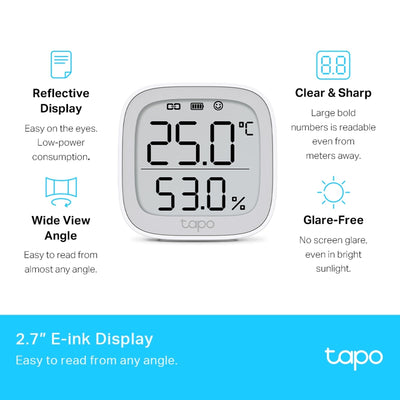 Monitor inteligente de temperatura y humedad Tapo T315