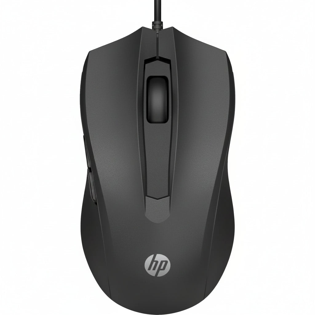 Mouse HP 100 Alambrico Optico 1600 DPI Ambidiestro PC