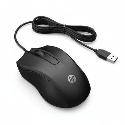 Mouse HP 100 Alambrico Optico 1600 DPI Ambidiestro PC