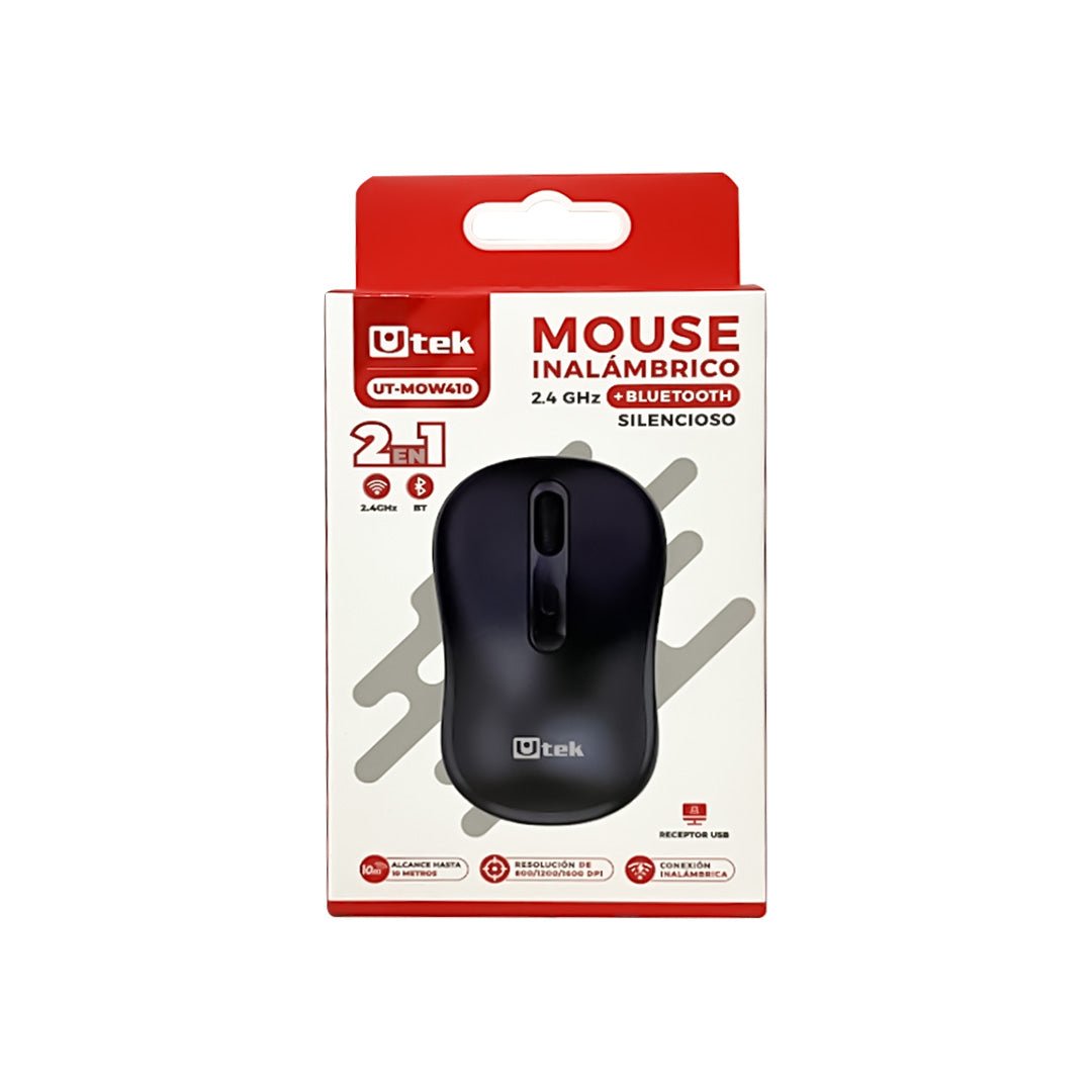Mouse inalámbrico 2 en 1 Bluetooth + 2.4GHz UT - MOW410