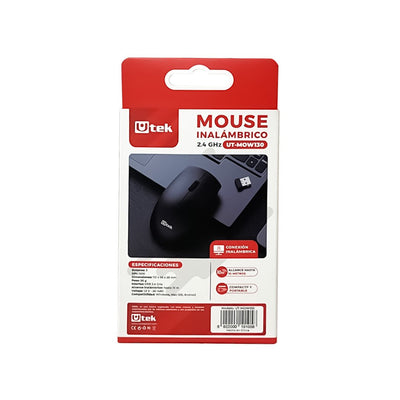 Mouse Inalámbrico Silencioso 2.4 GHz UT - MOW130 Negro