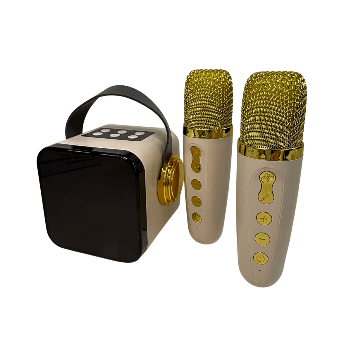 Parlante Karaoke Inalámbrico con 2 Micrófonos Pantalla LED