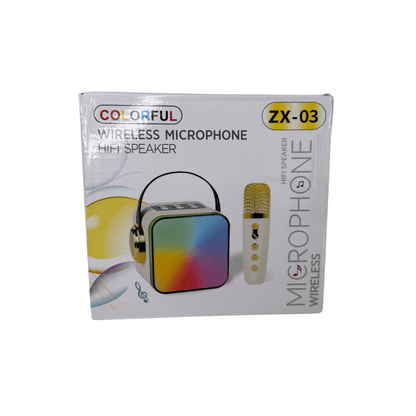 Parlante Karaoke Inalámbrico con 2 Micrófonos Pantalla LED