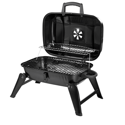 Parrilla Portátil Tipo Maleta Grande BBQ Carbón Camping