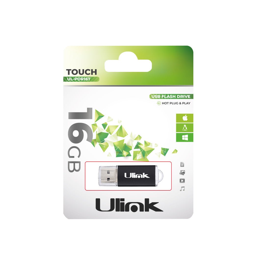 Pendrive 16 GB Touch UL-PDR16T USB Compacto Resistente