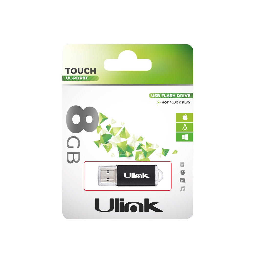 Pendrive 8 GB Touch UL-PDR8T USB Compacto PC