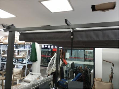 Pérgola de Aluminio 3x3m con Techo Retráctil Marrón