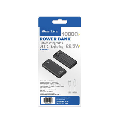 Power Bank 10000 mAh Carga Rapida 22.5W BL-PB10BQC
