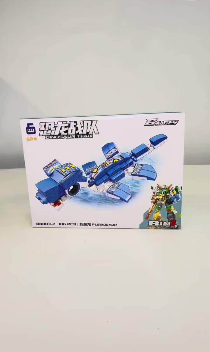 Bloques de Construcción Dinosaurio Transformer 8 en 1