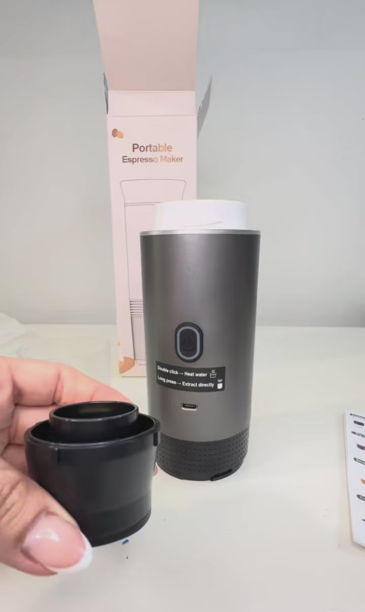 Cargar video: Cafetera Portátil Espresso Maker 3 en 1 Recargable