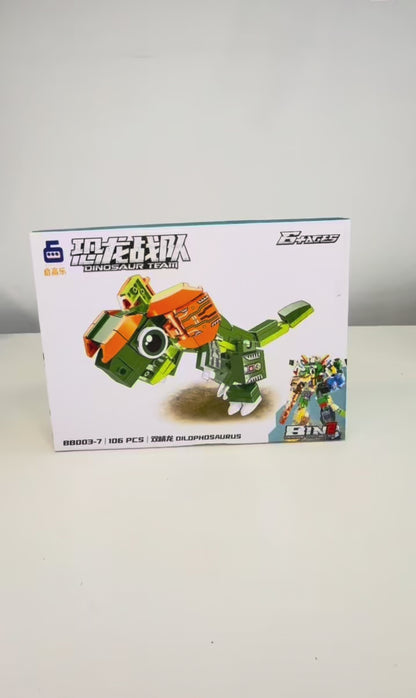 Bloques de Construcción Dinosaurio Transformer 8 en 1