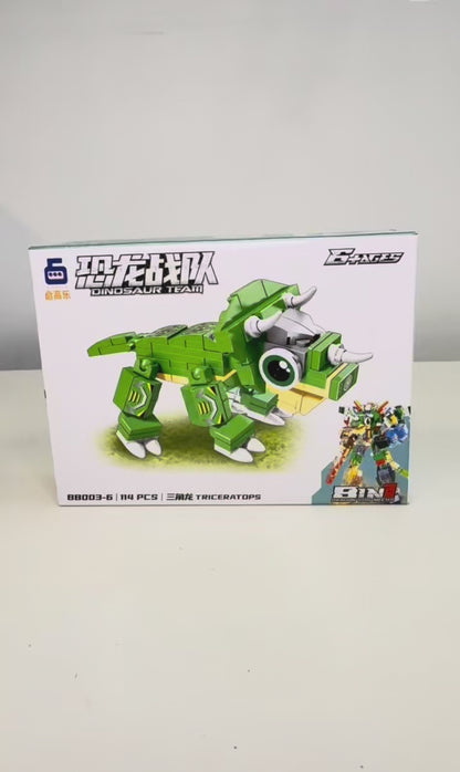 Bloques de Construcción Dinosaurio Transformer 8 en 1