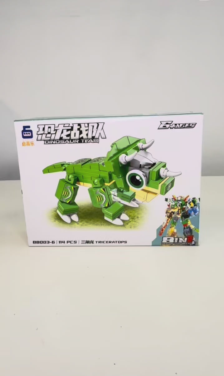 Bloques de Construcción Dinosaurio Transformer 8 en 1