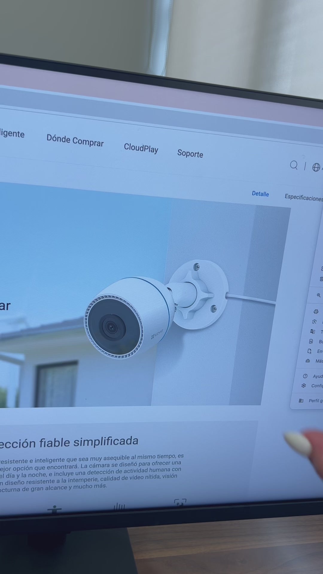 Cámara Exterior EZVIZ H3c Color 1080p IP67 IA Detección