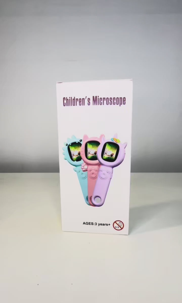 Cargar video: Microscopio Portátil Infantil Juguete Educativo LED Recargable