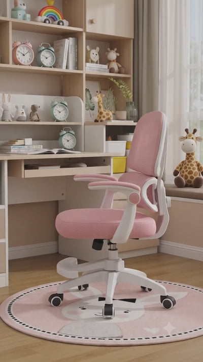 Silla de Escritorio Infantil Ergonomica Regulable 608F Apoyabrazos