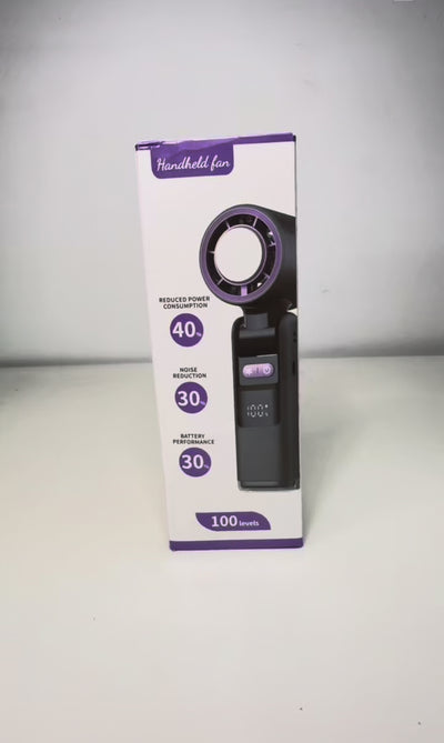 Ventilador Portátil con Pantalla Digital y Linterna LED