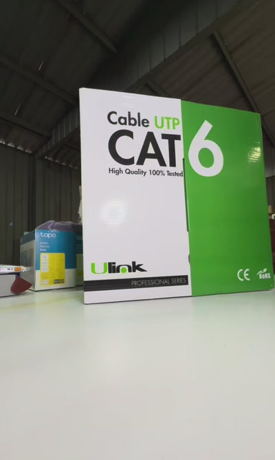 Cable de Red UTP Cat6 305m 23AWG Gris Ulink Bobina