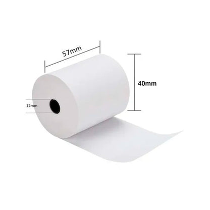 Rollo de Papel Térmico 57x40mm de 59 grs Pack X5 Unidades