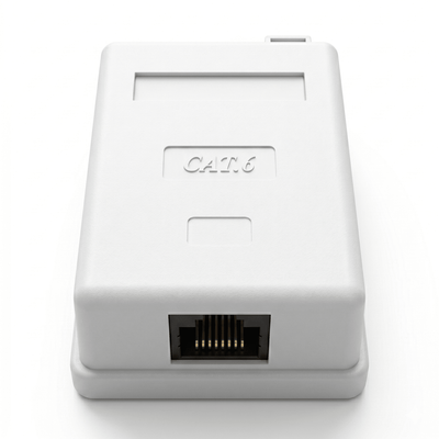 Roseta RJ45 Cat6 con Módulo Ulink Blanco Gigabit Ethernet