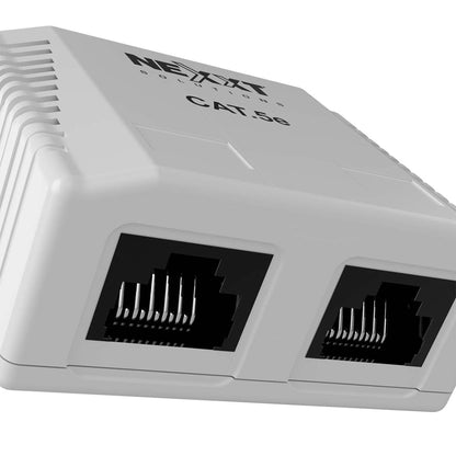 Roseta Sobre Puesta Rj45 Cat5e con 2 Módulos Nexxt