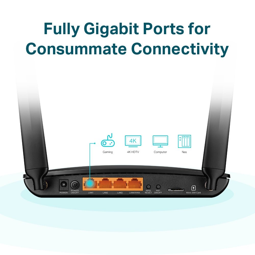 Router 4G+ Dual Band AC1200 Gigabit TP - Link MR600