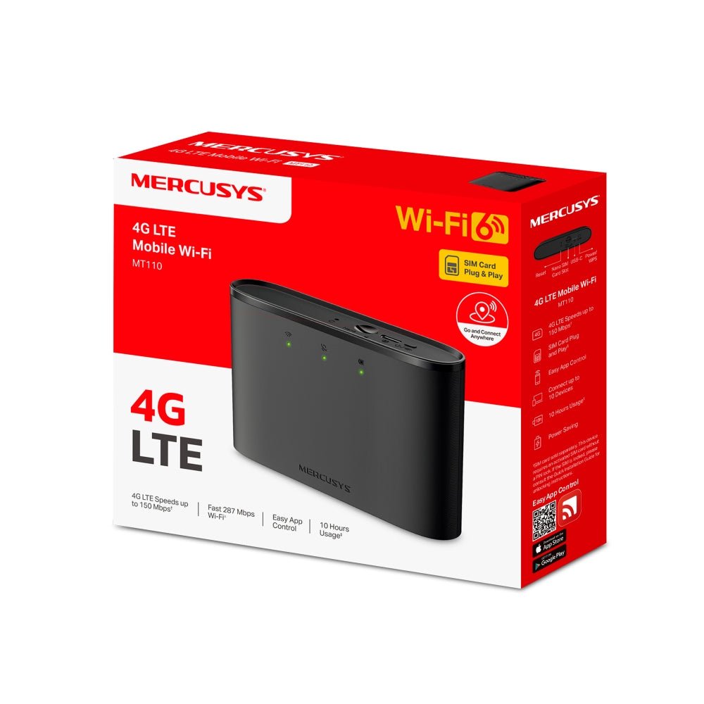 Router Portatil 4G LTE Mercusys MT110 WiFi 150 Mbps