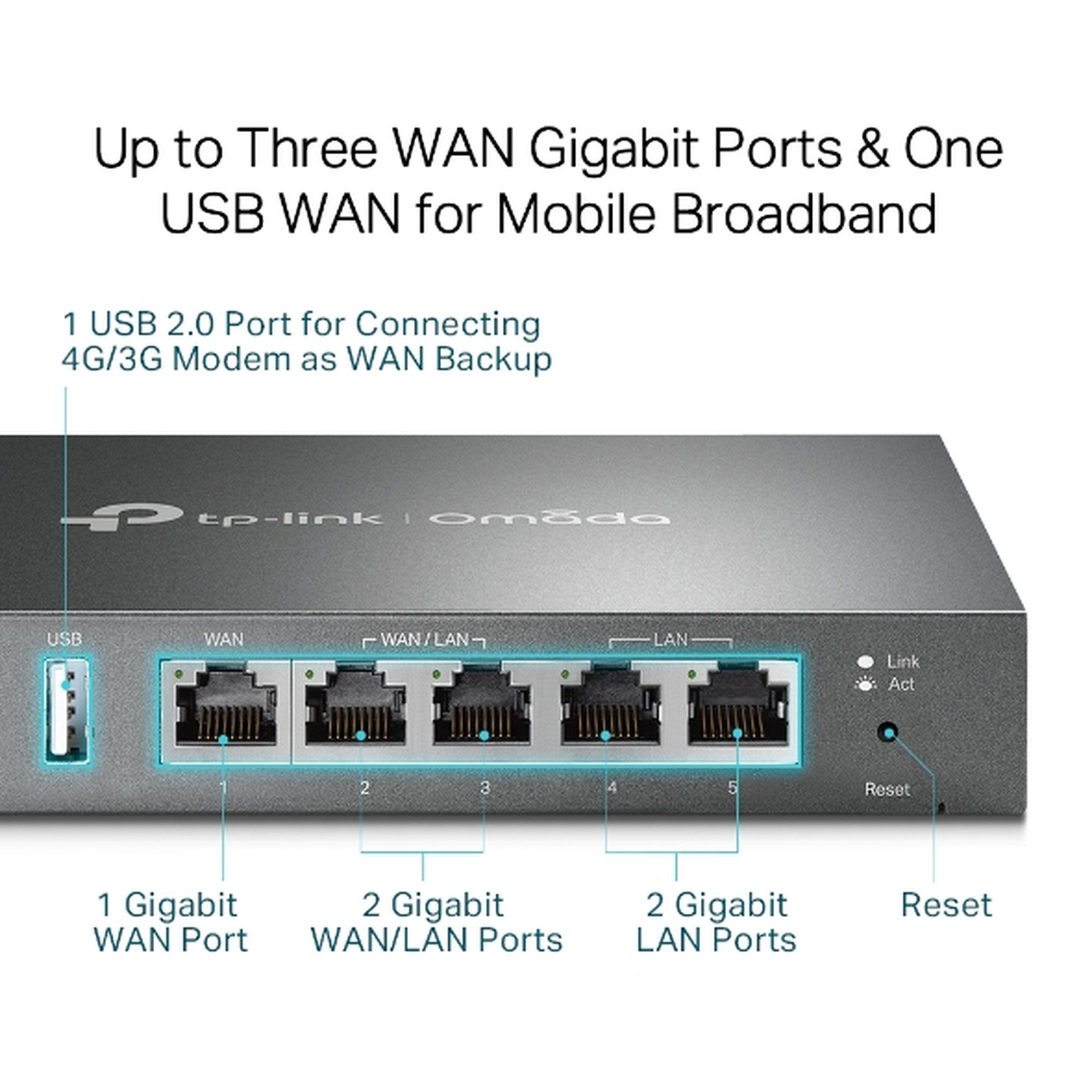 Router VPN Balanceador Gigabit TP - Link Omada ER605