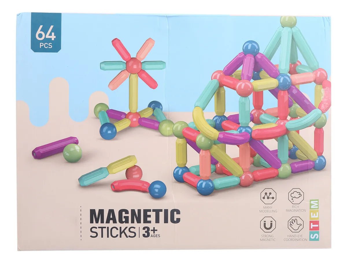 Set de Construcción Magnética 64 Piezas - STEM Educativo