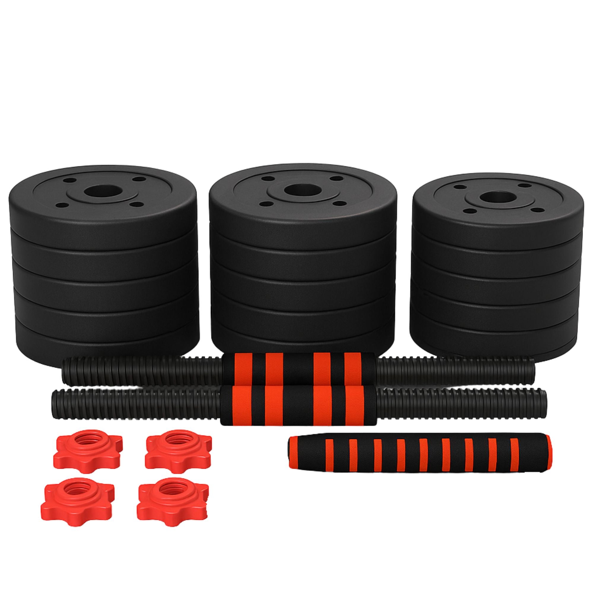 Set de Pesas 20 Kg 3 en 1 Mancuernas Convertibles a Barra