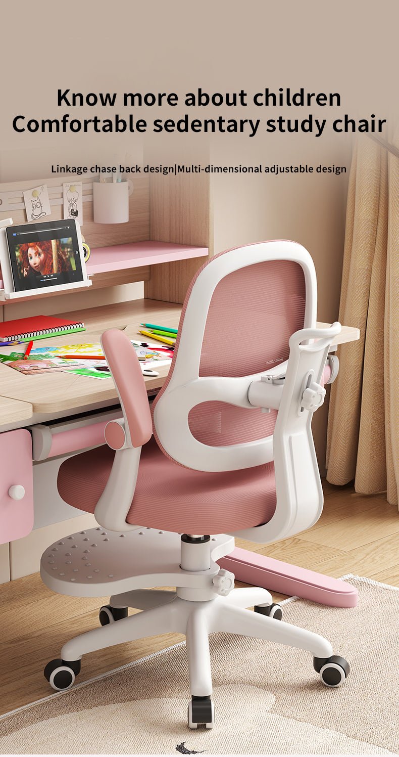 Silla de Escritorio para Niños Ergonómica Ajustable Reposapiés