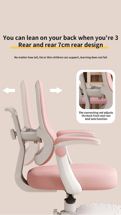 Silla de Escritorio para Niños Ergonómica Ajustable Reposapiés
