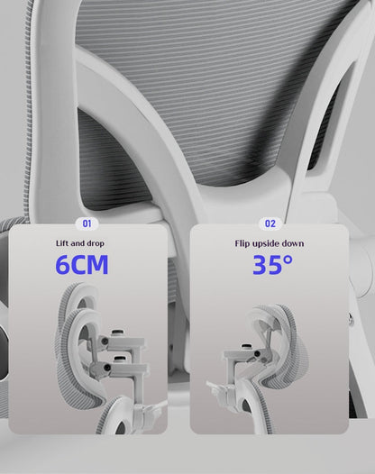 Silla Ergonómica de Oficina con Soporte Lumbar y Reclinación