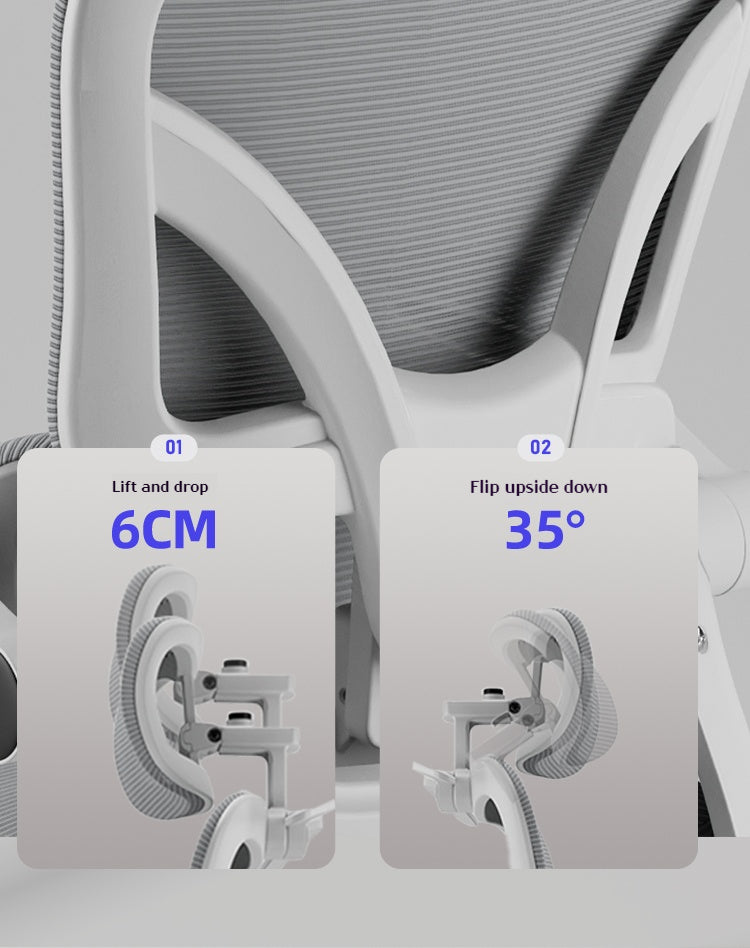 Silla Ergonómica de Oficina con Soporte Lumbar y Reclinación